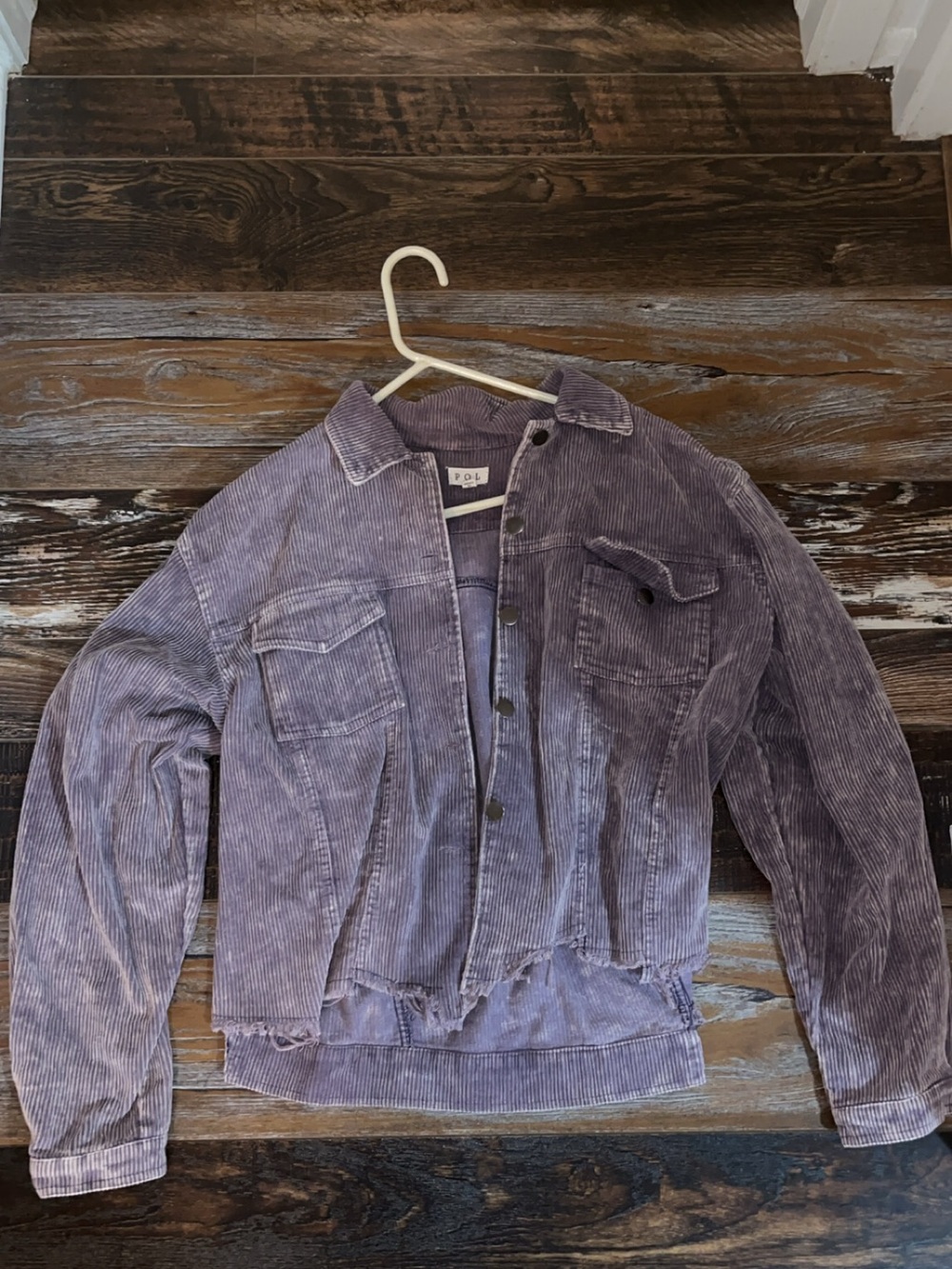 Purple, distressed Corduroy Jacket - Lavender Purple Women's Jacket